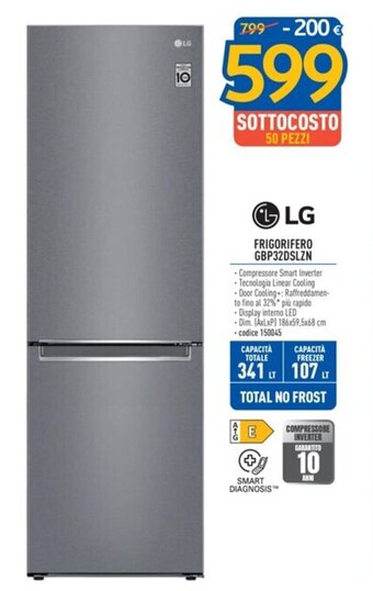 FreeShop LG FRIGORIFERO GBP32DSLZN offerta