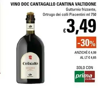 Cantina valtidone Gutturnio Frizzante Viti & Vini 750 G(ml)