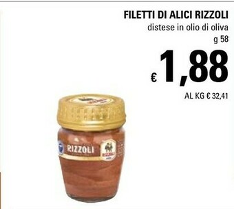 Basko Rizzoli Filetti Di Alici In Olio Di Oliva offerta
