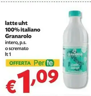 Pam Granarolo Latte Intero A Lunga Conservazione UHT 1000 G(ml) offerta