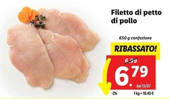 Lidl Filetto di petto di pollo 650 g offerta