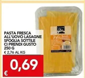 TuoDi Ci prendi gusto Pasta all'uovo offerta