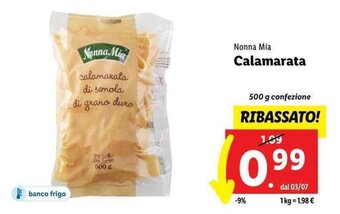 Lidl Nonna Mia Calamarata 500 g offerta