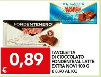 TuoDi Novi Tavoletta Di Cioccolato Fondente / Al Latte Extra offerta