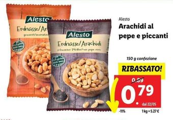 Lidl Alesto Arachidi al pepe e piccanti 150 g offerta