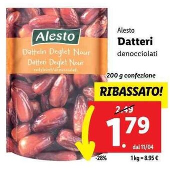 Lidl Alesto Datteri denocciolati 200 g offerta