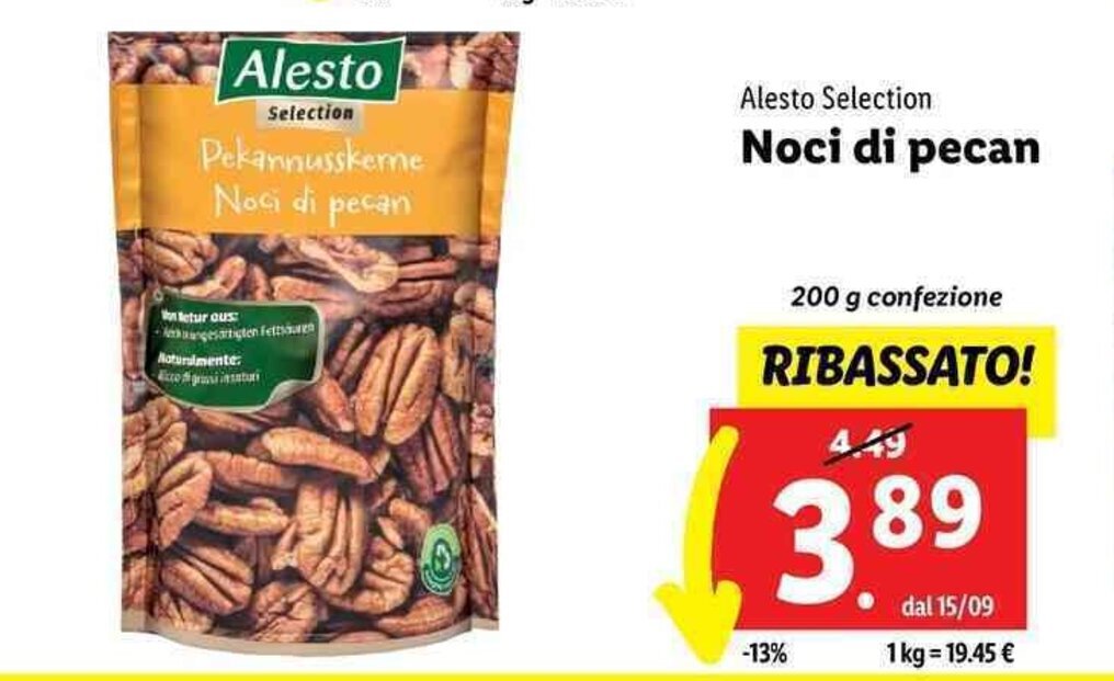 Alesto Selection Noci di pecan 200 g offerta di Lidl