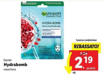 Lidl Garnier Hydrabomb maschera offerta