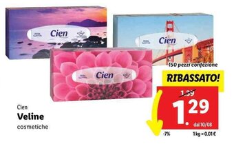 Lidl Cien Veline cosmetiche 150 pezzi offerta