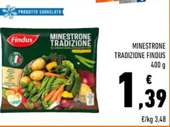 Conad MINESTRONE TRADIZIONE FINDUS 400 g offerta
