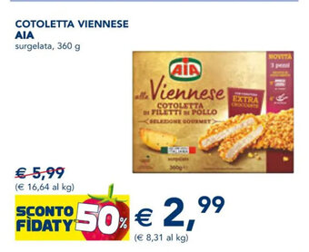 Esselunga COTOLETTA VIENNESE AIA 360 g offerta