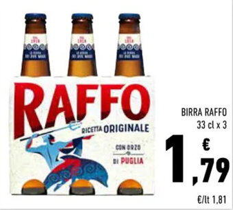 Conad BIRRA RAFFO 33 cl x 3 offerta