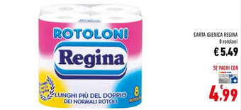 Conad CARTA IGIENICA REGINA 8 rotoloni offerta