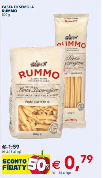 Esselunga PASTA DI SEMOLA RUMMO 500 g offerta