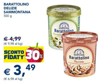 Esselunga BARATTOLINO DELIZIE SAMMONTANA 500 g offerta
