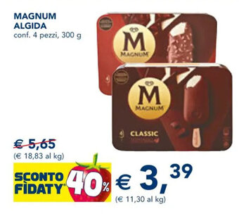 Esselunga MAGNUM ALGIDA conf. 4 pezzi, 300 g offerta