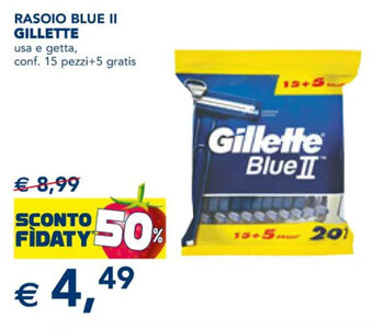 Esselunga RASOIO BLUE II GILLETTE usa e getta, conf. 15 pezzi+5 gratis offerta