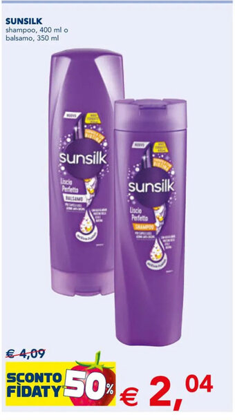Esselunga SUNSILK shampoo, 400 ml o balsamo, 350 ml offerta