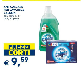 Esselunga ANTICALCARE PER LAVATRICE CALGON gel 1500 ml o tabs, 30 pezzi offerta