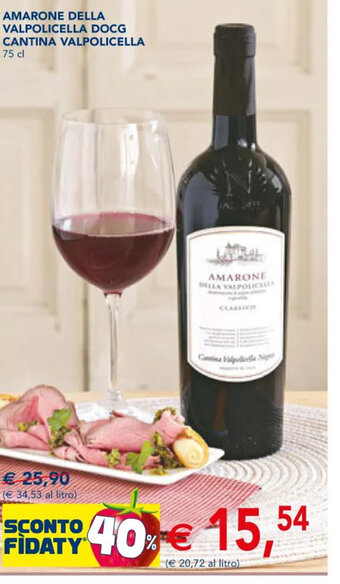 Esselunga AMARONE DELLA VALPOLICELLA DOCG CANTINA VALPOLICELLA 75 cl offerta