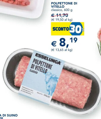 Esselunga POLPETTONE DI VITELLO classico, 600 g offerta