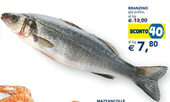 Esselunga BRANZINO già pulito, al kg offerta