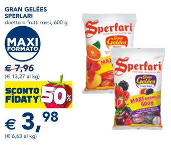 Esselunga GRAN GELÉES SPERLARI duetto o frutti rossi, 600 g offerta