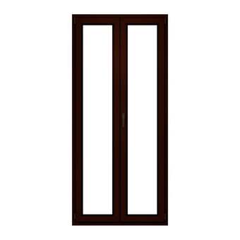 Leroy Merlin Portafinestra in pvc noce l 120 x h 220 cm, 2 ante apertura a destra offerta