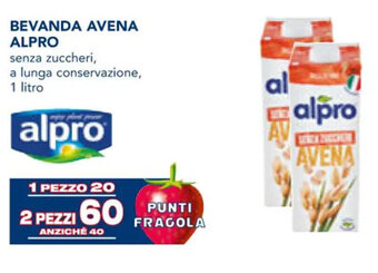 Esselunga BEVANDA AVENA ALPRO 1 litro offerta