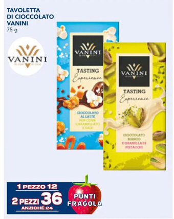Esselunga TAVOLETTA DI CIOCCOLATO VANINI 75 g offerta