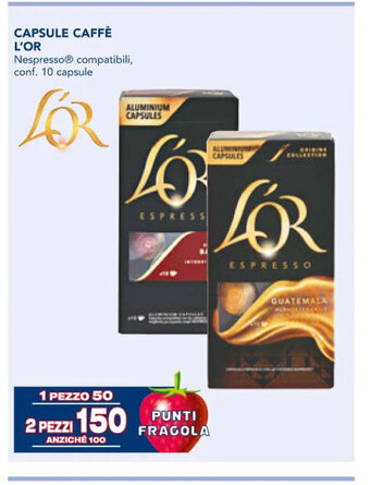 Esselunga CAPSULE CAFFÈ L'OR offerta