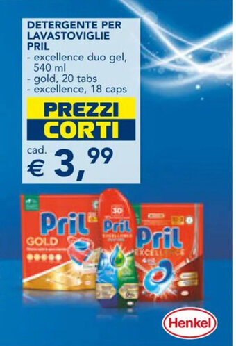 Esselunga DETERGENTE PER LAVASTOVIGLIE PRIL 540 ml offerta