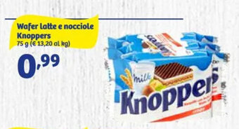 In'S Mercato Wafer Latte e nocciole Knoppers 75 g offerta