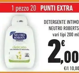 Conad Neutro Roberts Detergente Intimo Delicato 200ml offerta