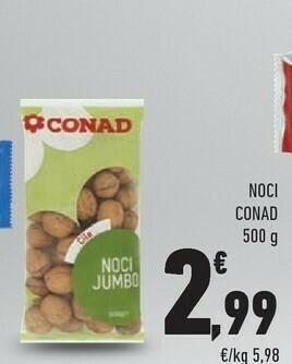 Conad Conad - Noci Jumbo 500 G(ml) offerta