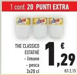Conad Ferrero The Classico Estathe Limone offerta