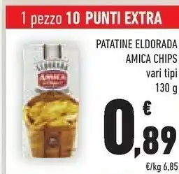 Conad Amica chips Amica Chips - Patatine Eldorada con Olio di Oliva 130 g(ml) offerta