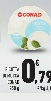 Conad Conad Ricotta Di Mucca offerta