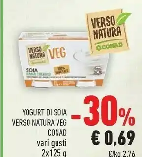 Conad Conad - Soia Mirtillo Verso Natura Veg 125 G(ml) offerta