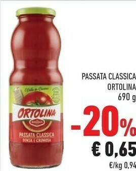 Conad Ortolina Passata Classica offerta