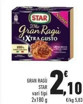 Conad Star Gran Ragù Con Datterini 180 G(ml) offerta