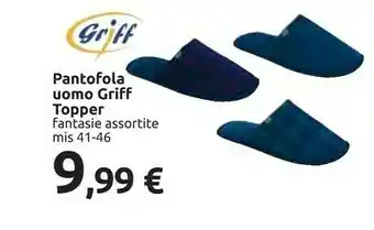 Carrefour Griff Topper Pantofla Uomo offerta