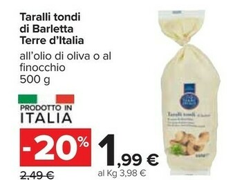 Carrefour Terre d'Italia Taralli offerta