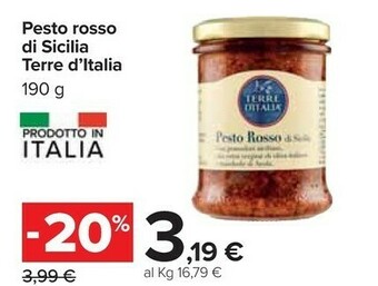 Carrefour Terre d'Italia Pesto offerta