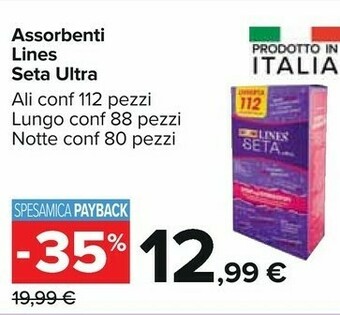 Carrefour Lines Assorbenti lines offerta