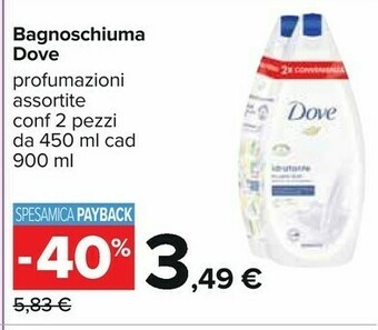 Carrefour Dove Bagnoschiuma offerta