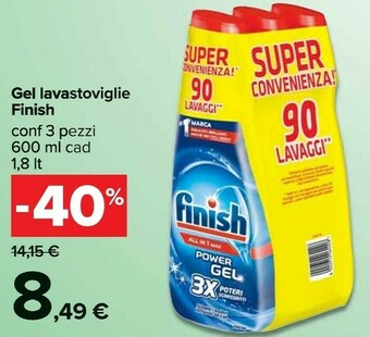 Carrefour Finish Detersivo lavastoviglie offerta