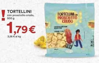 Coop TORTELLINI con prosciutto crudo, 500 g offerta