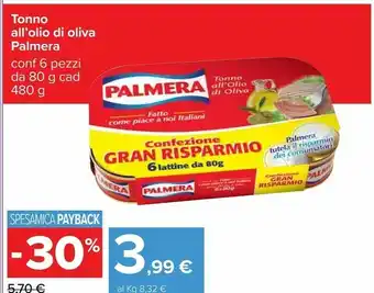 Carrefour Palmera Tonno offerta