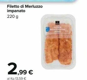 Carrefour Filetti di merluzzo offerta
